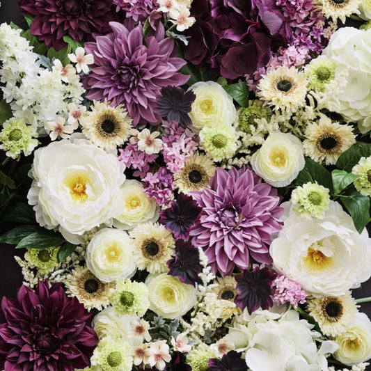 Faux Burgundy Dahlia Stem 24' by Abigail Ahern