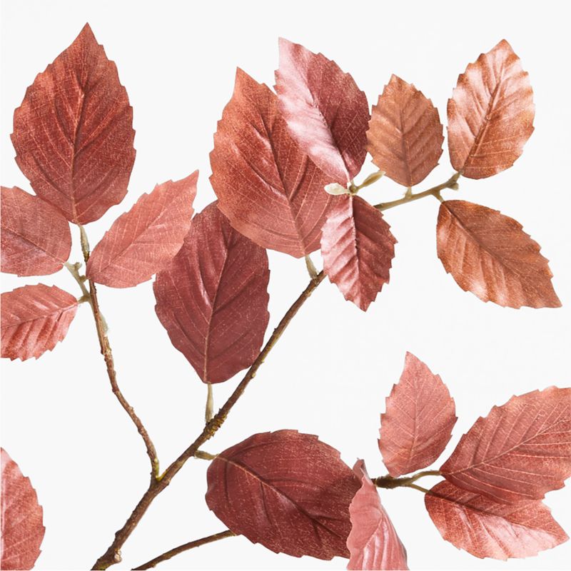 Faux Small Rust Leaf Branch