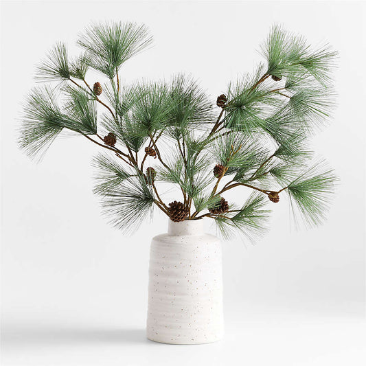 Faux Pine Needle Stem with Pinecones 38'