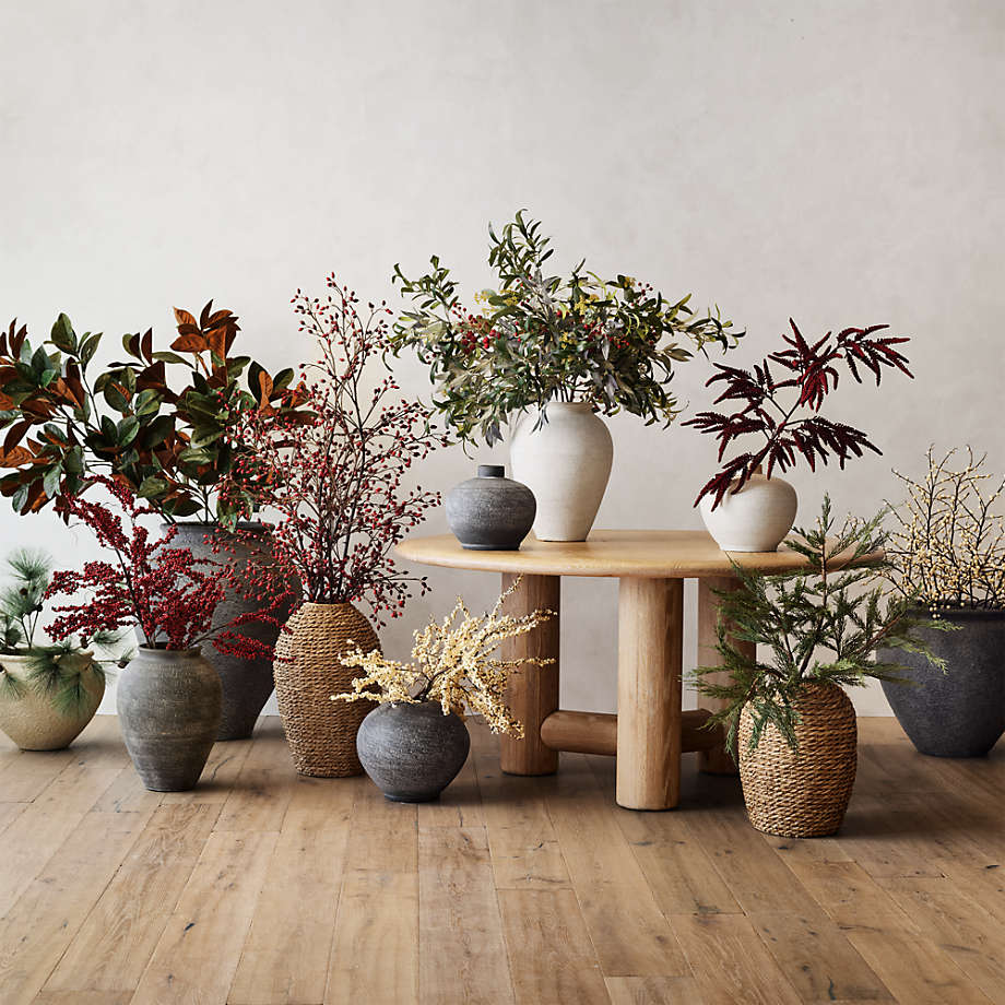 Faux Pine Needle Stem with Pinecones 38'