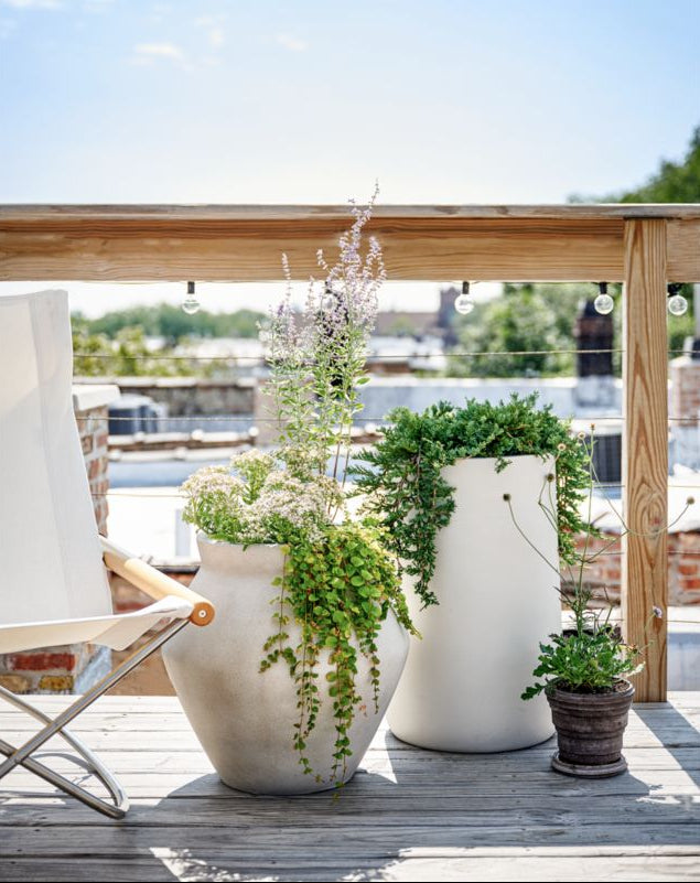 Wabi Large Sand Fiberstone Planter by Leanne Ford