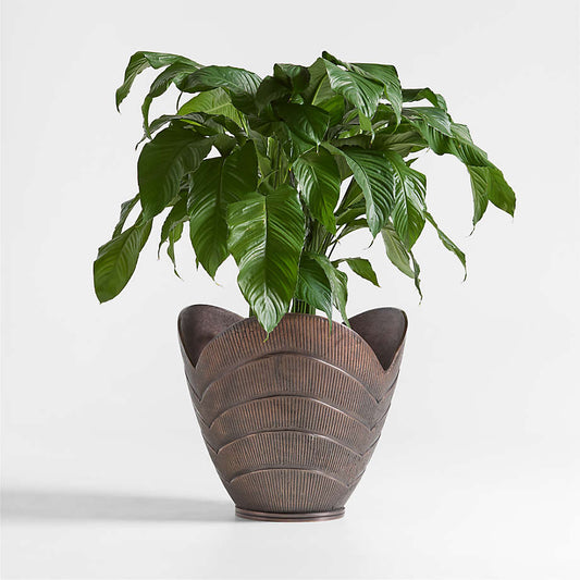 Hackney Medium Bronze Metal Indoor/Outdoor Planter 16'x15' by Jake Arnold