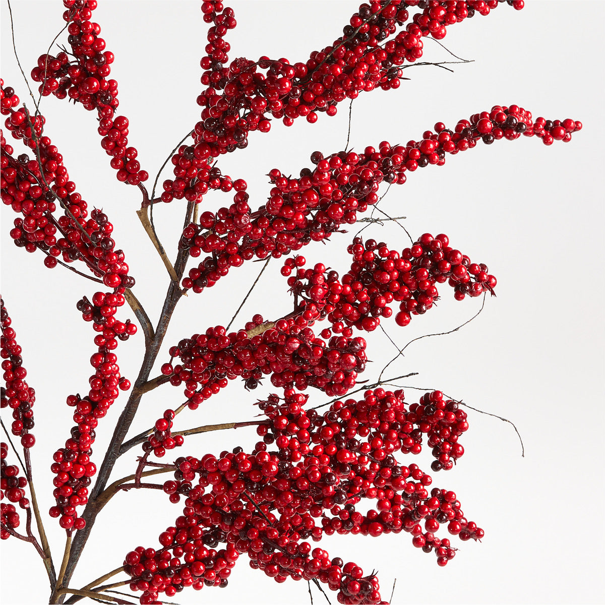 Faux Red Mini Berry Stem 48'